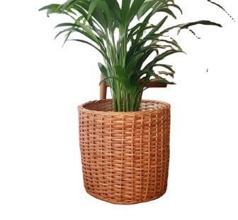 High-Quality Natural Rattan Wicker Planter Pot for Living Room | Rusticozy