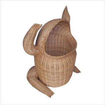 Indonesian Rattan Frog Wicker Basket for Toys and Laundry | Rusticozy AU