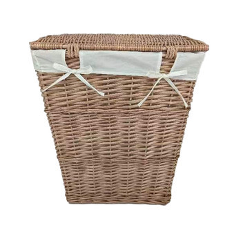 Large Capacity Wicker Laundry Basket with Lid for Bathroom | Rusticozy