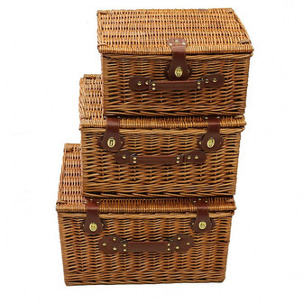 Large Eco-Friendly Picnic Basket Set with Dishware | Rusticozy CA