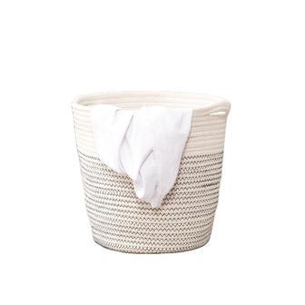 Large Modern Cotton Rope Laundry Basket with Handles | Rusticozy CA