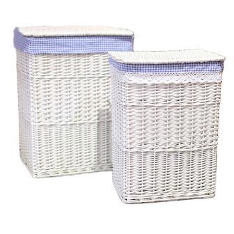 Large White Wicker Laundry Basket for Home Storage | Rusticozy AU