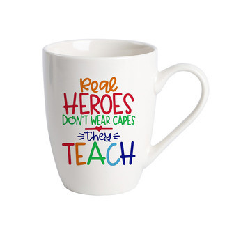 Modern White Ceramic Teacher Mug for Coffee & Tea | Rusticozy CA