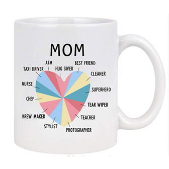 Mum Mugs Ceramic Porcelain Love Mug for Mother's Day Gift | Rusticozy UK