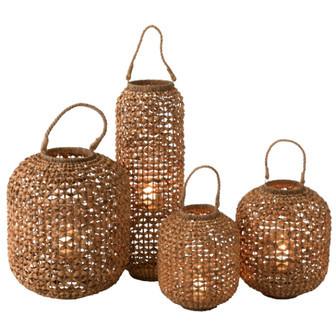 Natural Straw Woven Candle Holder Lantern for Hanging | Rusticozy