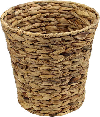 Natural Wicker Waste Basket with Recycling Bin Style | Rusticozy