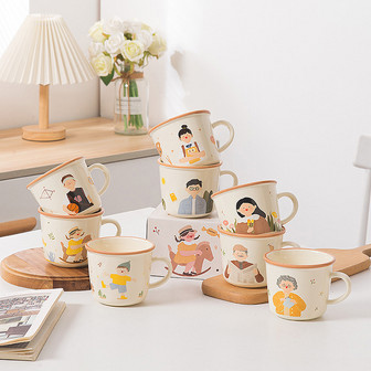 Nordic Cartoon Family Mug Set - Perfect for Coffee and Tea | Rusticozy