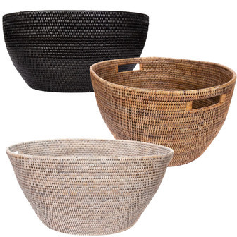 Premium Handwoven Rattan Laundry Basket for Living Room | Rusticozy