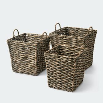 Rectangle Water Hyacinth Straw Fruit Baskets | Rusticozy AU