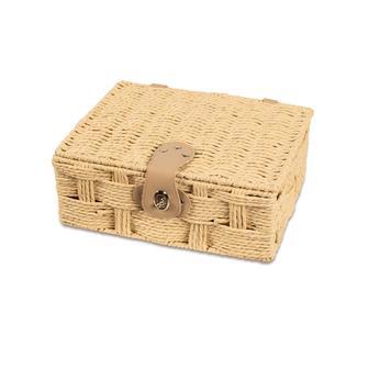 Rectangular Wicker Storage Baskets with Lid | Rusticozy