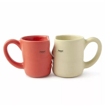 Romantic Ceramic Couple Mug with Handle | Rusticozy CA