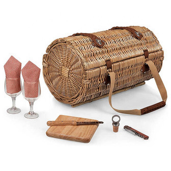 Romantic Wicker Picnic Basket With Lid For Men, Perfect for Outdoor | Rusticozy