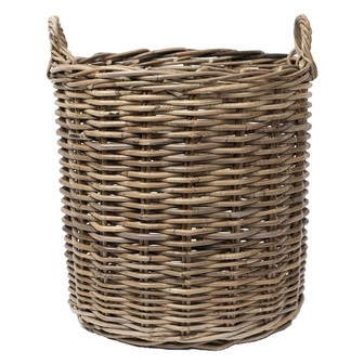 Round Decorative Wicker Seagrass Clothing Basket | Rusticozy DE