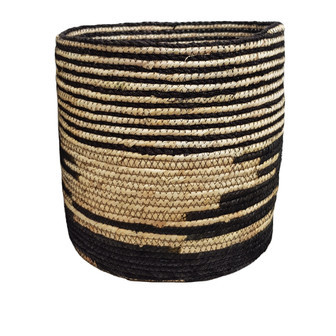 Set of 3 Decorative Seagrass and Corn Husk Woven Baskets | Rusticozy DE