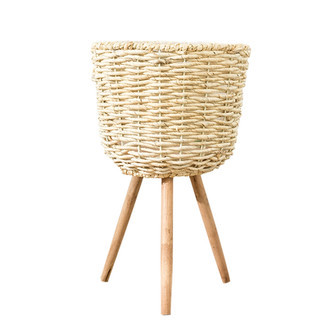 Stylish Woven Rattan Plant Stand for Indoor Decor | Rusticozy