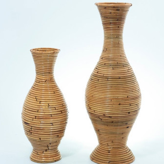 Tall Wicker Vase with Natural Rattan Material for Home Decor & Plants | Rusticozy UK