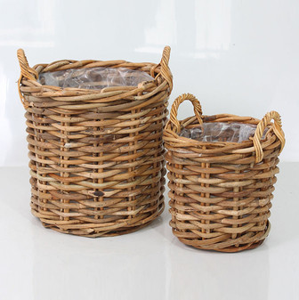 Vintage Wicker Rattan Basket Set for Home Decor | Rusticozy