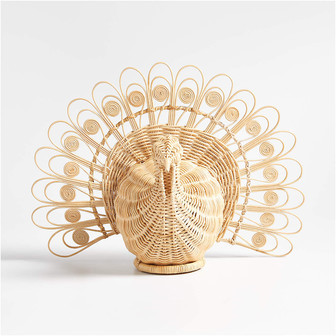 Vintage Wicker Turkey Table and Wall Decor | Rusticozy