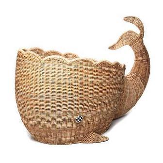 Whale Shaped Wicker Basket for Versatile Home Storage | Rusticozy AU