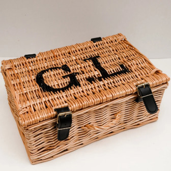 Willow Wicker Picnic Hamper Basket with Lid | Rusticozy DE