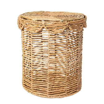 Natural Seagrass Storage Round Wicker Basket with Lid | Rusticozy