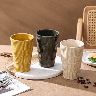 500ML Lead-free Ceramic Coffee Mugs Without Handles, Japanese Style | Rusticozy UK