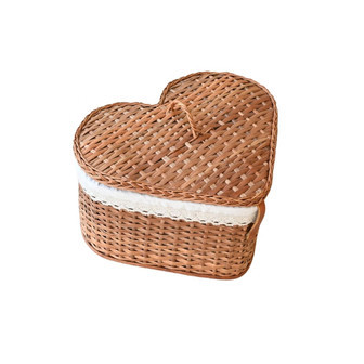 Adorable Heart Shaped Wicker Basket for Holiday Decor | Rusticozy CA