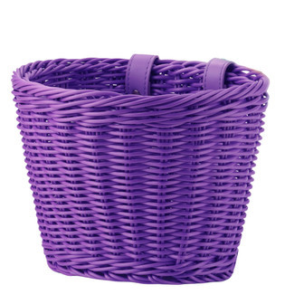 Adorable Purple Wicker Basket for Balance Bikes & Scooters | Rusticozy