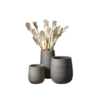 Big Gray Ceramic Plant Pot for Indoor and Garden Use | Rusticozy