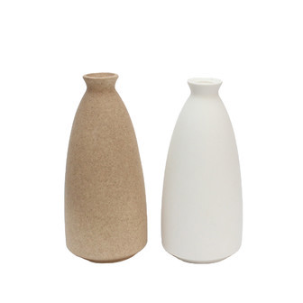 Conic Rustic Tall Ceramic Vase with Sand Glaze Finish for Home Decoration | Rusticozy