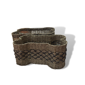 Durable Dog Bone Wicker Baskets Woven Pet Storage Basket | Rusticozy CA