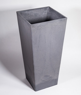 Elegant White, Black and Gray Tall Ceramic Planter Pot for Outdoor Decor | Rusticozy