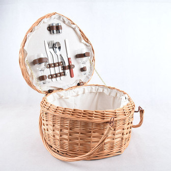 Heart Shaped Wicker Basket for Fruit Storage, Picnic and Garden Use | Rusticozy UK