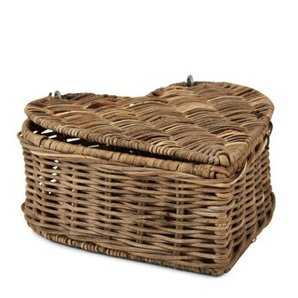 High-Quality Heart-Shaped Wicker Basket | Elegant Handwoven Storage for Gifts and Home Decor | Rusticozy CA