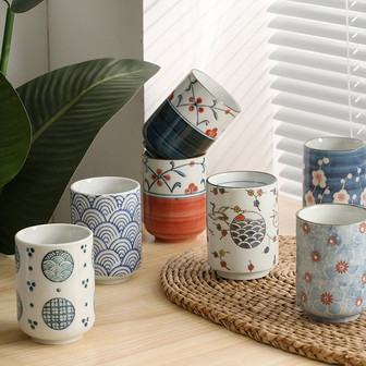 Large Capacity Japanese Art Ceramic Coffee Mugs Without Handles | Rusticozy AU