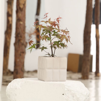 Nordic Square Ceramic Plant Pot for Outdoor Use | Rusticozy UK