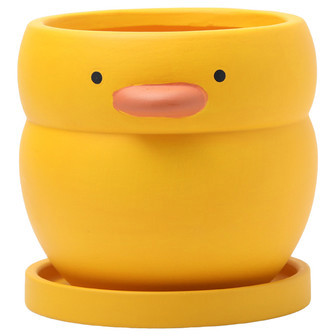 Small Ceramic Plant Pot With Duck Shape for Kids Room Decor | Rusticozy