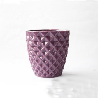 Vibrant Purple Ceramic Plant Pot for Indoor Decor | Rusticozy CA