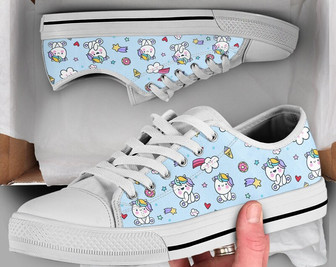 Chaussures décontractées Licorne, Sneakers Licorne, Chaussures mignonnes, Chaussures décontractées, Cadeaux Licorne, Chaussures style Converse basse pour femmes hommes adultes - Cadeauxyz