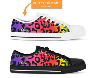 Chaussures en Léopard Tie Dye, Baskets Léopard, Chaussures Arc-en-Ciel, Chaussures Décontractées, Cadeaux Sympas, Chaussures Basses pour Femmes Hommes Adultes - Cadeauxyz