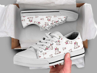 Cadeaux pour les Amoureux de Licornes Blanches Baskets Style Converse - Cadeauxyz