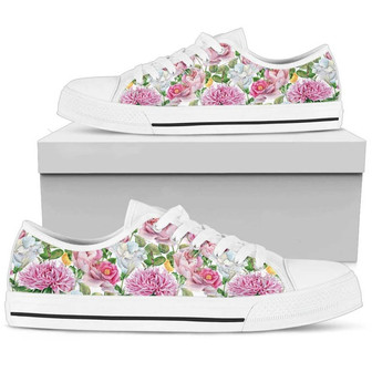 Chaussures Basses Florales Aquarelle Style Converse - Cadeauxyz