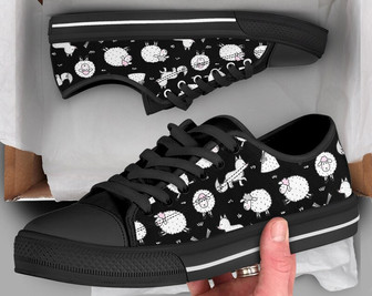 Chaussures Mouton Adorables, Baskets Mouton, Chaussures Femme Mouton, Motif Mouton, Cadeaux Mouton, Baskets Personnalisées Style Converse Basses pour Femmes & Hommes - Cadeauxyz