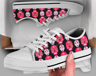 Chaussures Skull Mexicain, Baskets Sugarskull, Chaussures Mignonnes, Chaussures Décontractées, Cadeaux Sugarskull, Chaussures Style Converse Basses pour Femmes Hommes Adultes - Cadeauxyz