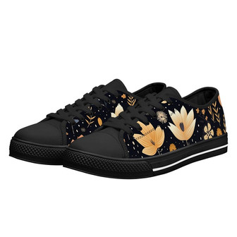 Sneakers Fleurs Automne, Style Converse, Style Vans, Chaussures Femmes, Cadeau pour Elle - Cadeauxyz