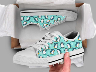 Gym Penguin Cadeaux Mignons pour Amoureux de la Salle de Sport Baskets Style Converse Basses - Cadeauxyz