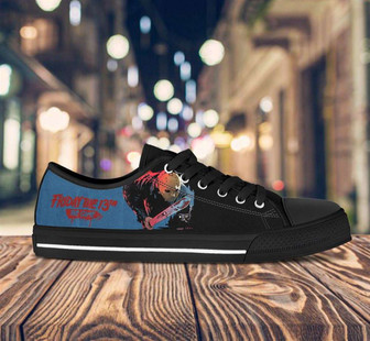 Vendredi 13 Jason Voorhees Le Jeu Chaussures Basses en Toile Film Halloween - Cadeauxyz