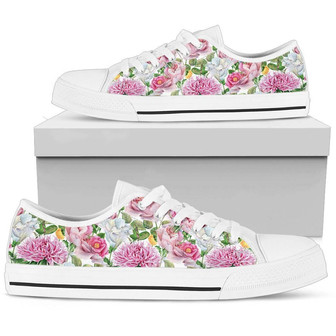 Chaussures Basses pour Femmes à Motif Floral Aquarelle - Cadeauxyz
