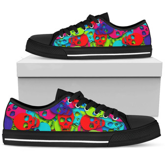 Couleurs Squelette Crâne Chaussures Basses - Cadeauxyz