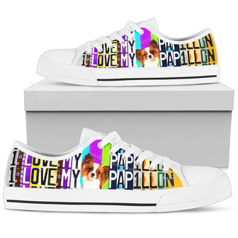 Chaussures Basses pour Femmes Plaque d'Immatriculation pour Amoureux de Papillons - Cadeauxyz